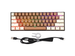 Lurelia Teclado Usb, Com Fio, 61 Teclas, Ergonómico, Mecânico, Rgb, Gaming, Windows