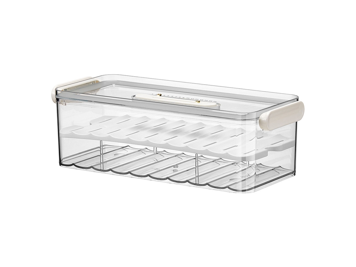 Cesto de geladeira com tampa transparente S/MARCA
