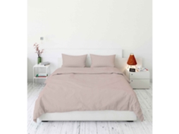Conjunto Capa Edredão Microfibra 260x240cm Rosa KASA 1 un
