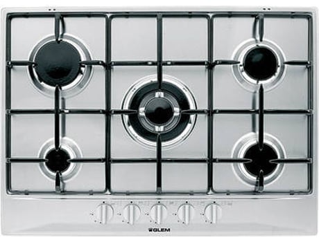 Placa de Gás GLEM P5GFXV (Gás Butano-Propano - 68.5 cm - Inox)
