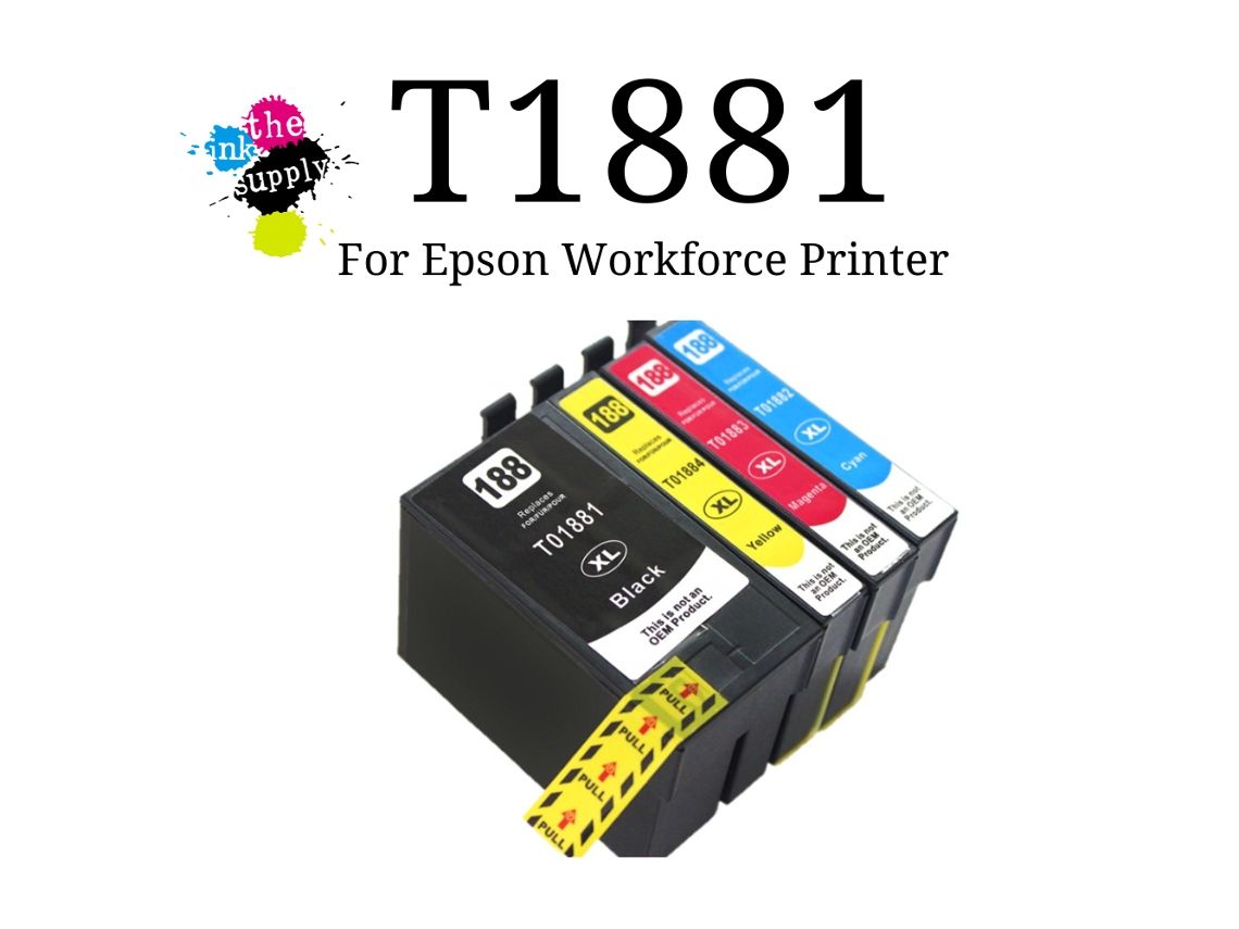 Conjunto De 4 Cores t188 Para Impressoras Da Epson Workforce