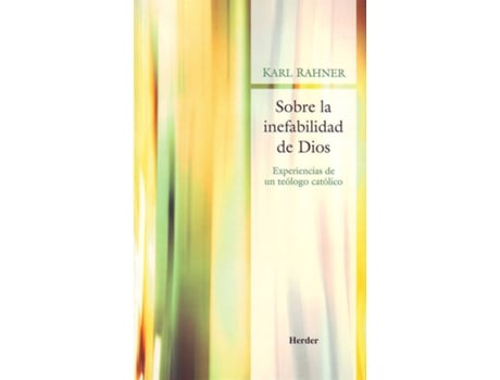 Livro Sobre la inefabilidad de dios de Karl Rahner