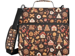 Fofa Organizador de Natal Pasta Com Gengibre Biscoito Formato, Altura dos Ombros, Grande Capacidade, 3,8cm 1,5 Polegadas