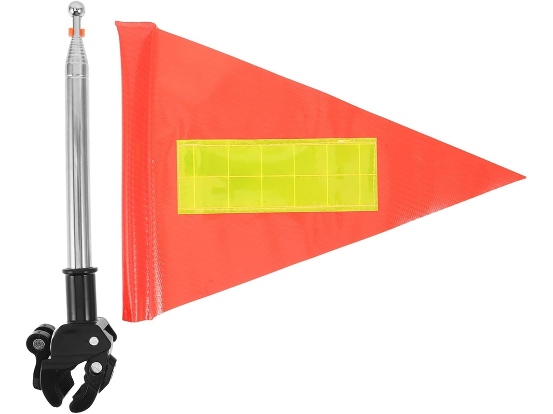 Bandeira Refletiva de Alta Visibilidade Para Cadeira De Rodas Com Mastro.