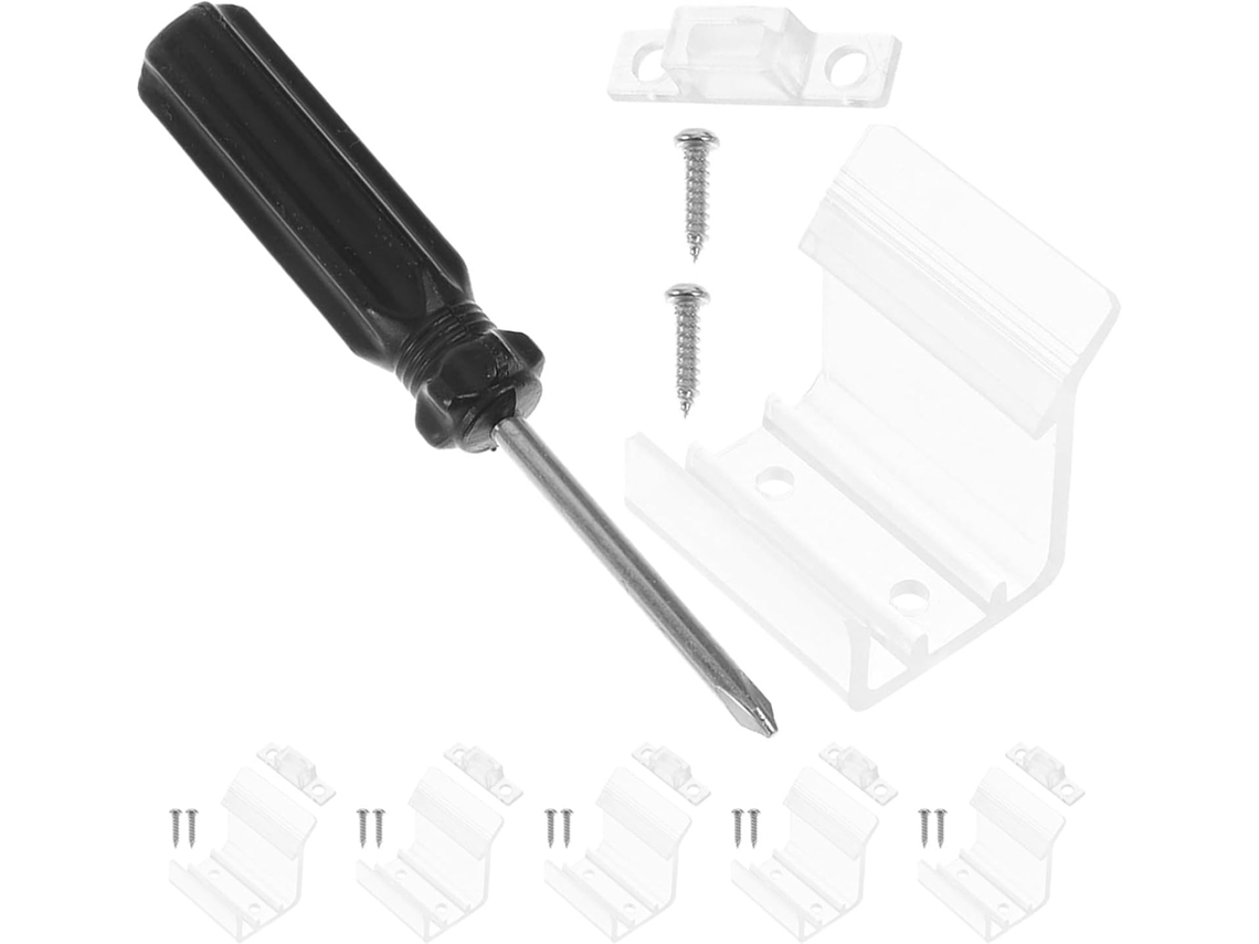 Conjunto De 6 Travas Para Portas Correr Trailers, Armários E Portas De Correr Espelhadas, Em Abs, Com Suporte De
