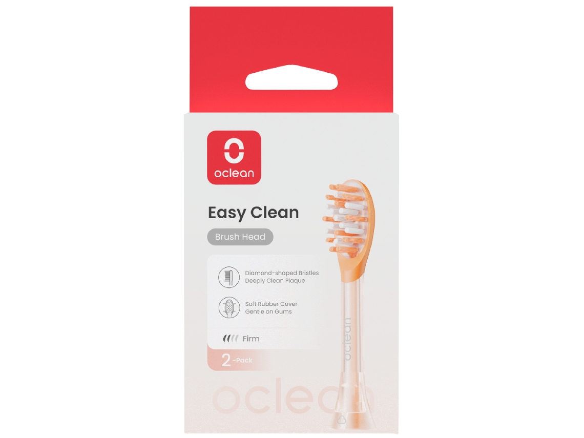 Recarga Escova de Dentes Elétrica Easy Clean Laranja  emb. 2 un