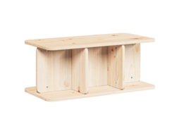 Conjunto 1 Mesa De Café Rústica Vidaxl Castanho Madeira De Pinho Maciça (80 X 39,5 X 33,5 Cm)