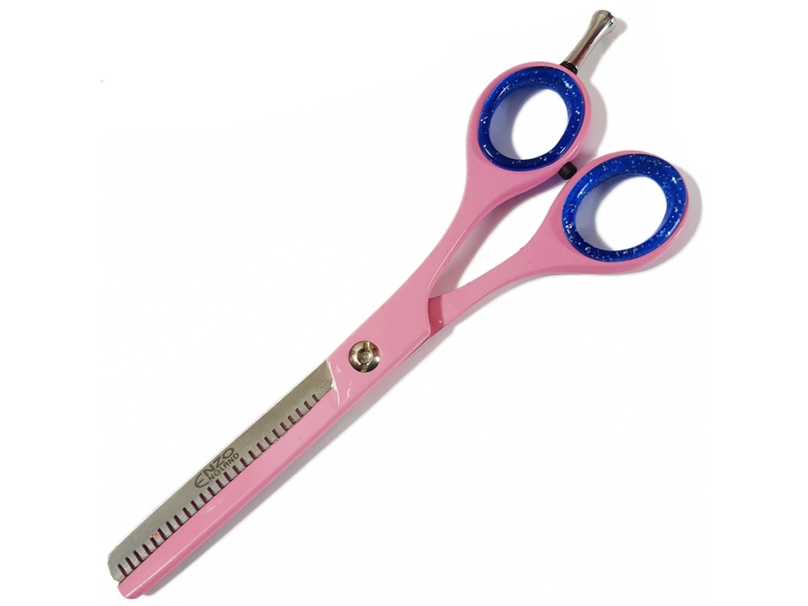 Tesoura De Cabelo Elysve 5 Polegadas, Cor Rosa, Design Offset, Para Destros, Corte Preciso, Para Salão E Uso Doméstico