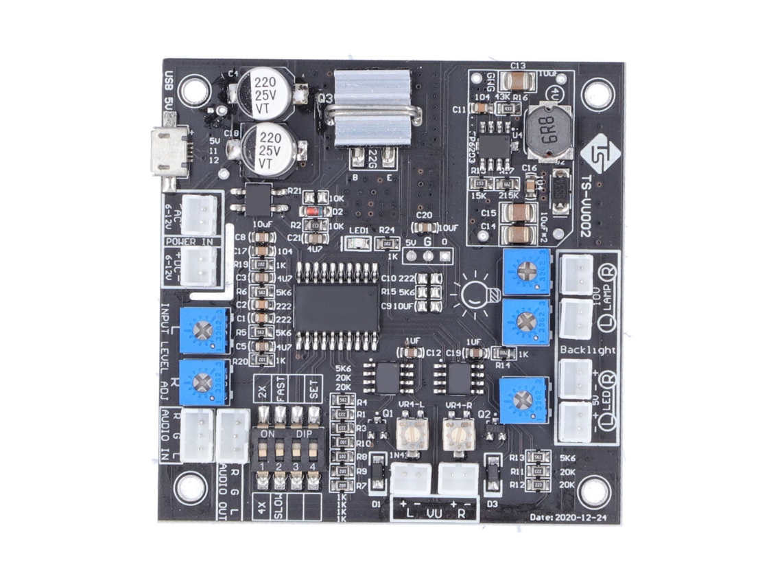 Laxiscreed Vu Meter Board Com Amplificação E Controle De Nível De Áudio Ajustável