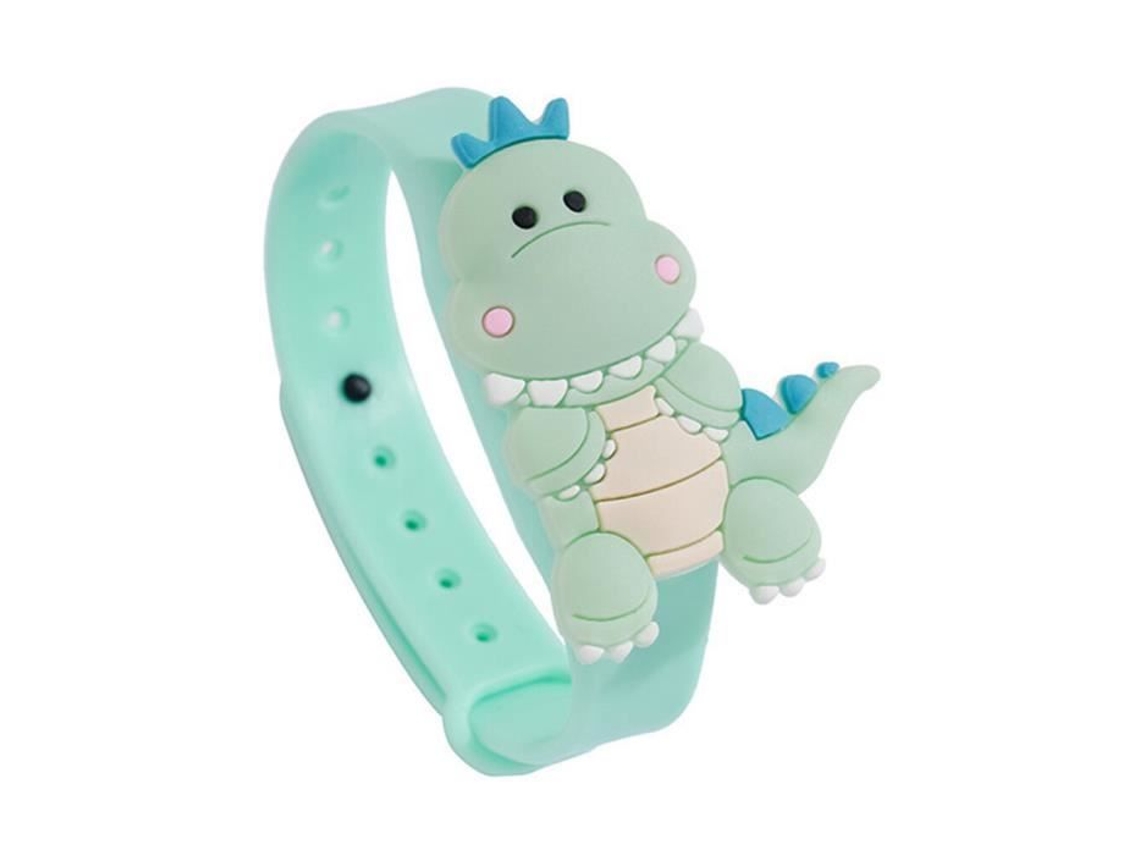 Anti-Pragas Pulseira Repelente de Mosquitos de Silicone para Crianças Fofa Repelente de Insetos Suprimentos Verde C1419