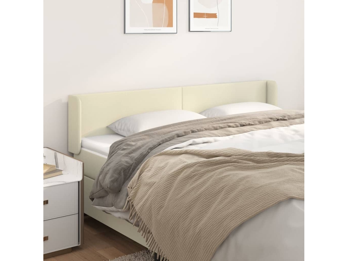 Headboard, Headboards Vidaxl Creme Couro Artificial (203 X 16 X 78/88 Cm)