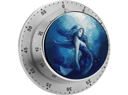 Temporizador Visual Magnético De Sereia Azul Para Cozinha