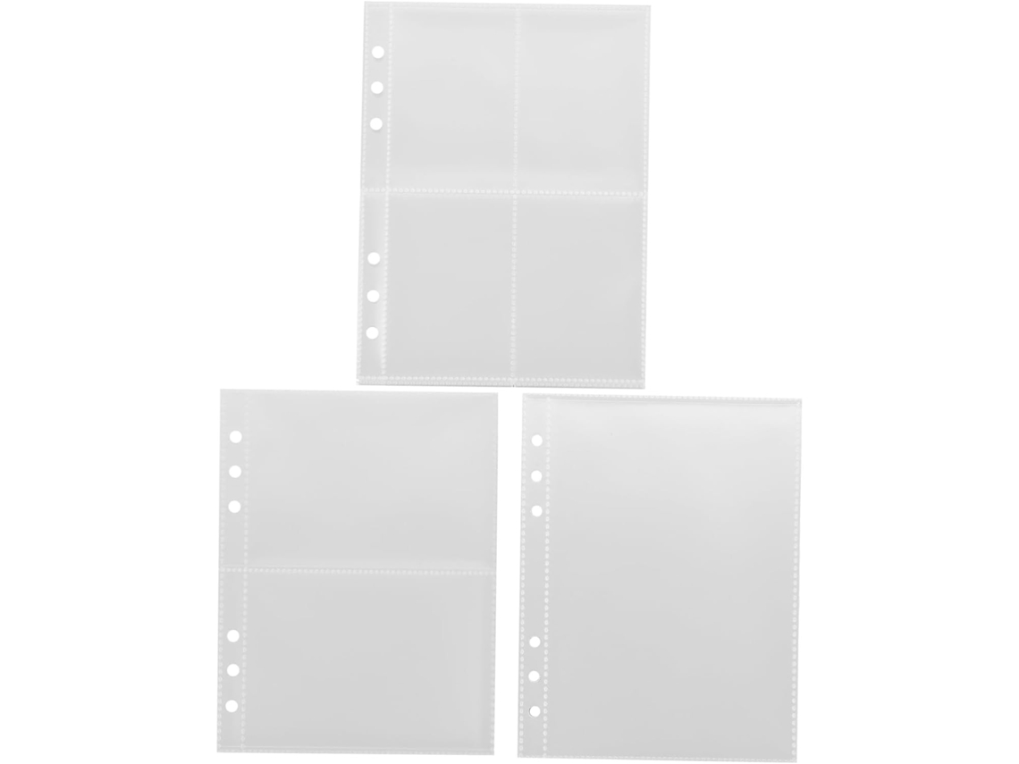 Capas Protetoras Para Cartões Postais A5, 6 Furos, 10 Páginas Semitransparentes, Pacote Com 3 Unidad Gokoco