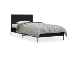 Bed Frame, Bed Frames Vidaxl Preto Madeira Processada (90 X 190 Cm)
