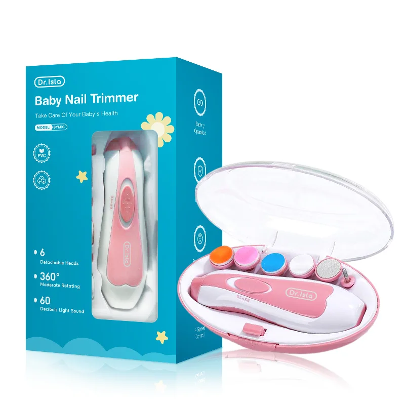 Cortador de Unhas Elétrico para Bebês , Cuidados com o Bebê, 4 Velocidades, Silencioso. MDUG (rosa)