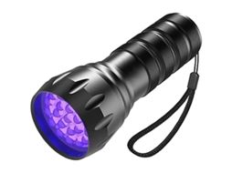 Lanterna Uv De 395 Nm Com 21 Leds Para Detecção De Resina E Manchas De Urina De Animais De Estimação (preta)