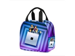 Bolsa de almoço Roblox para estudantes, bolsa de almoço de poliéster com estampa Aquaforge 33