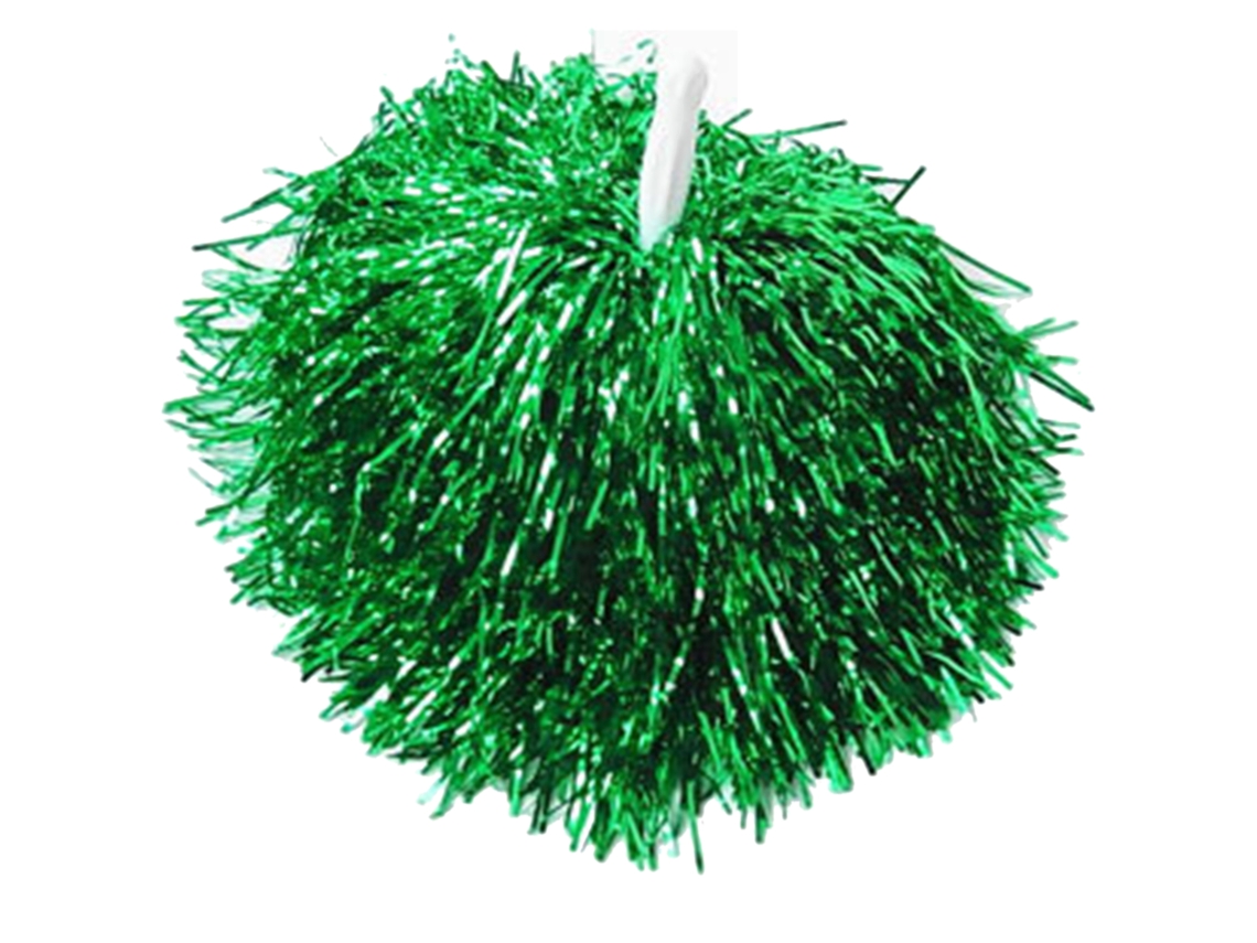 Walshlxq pompones de Porrista Con Mango Recto Props de Animación para Aeróbicos Baile Deportes Escolares Verde