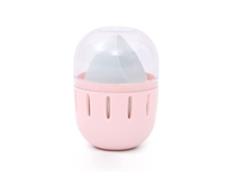 Suporte para Esponja de Maquiagem Sem Poeira, Estojo Portátil com Tampa Transparente para Drying e Organização