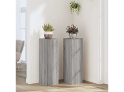 Vidaxl Suportes P/ Plantas 2 Pcs 25x25x80 Cm Derivados De Madeira