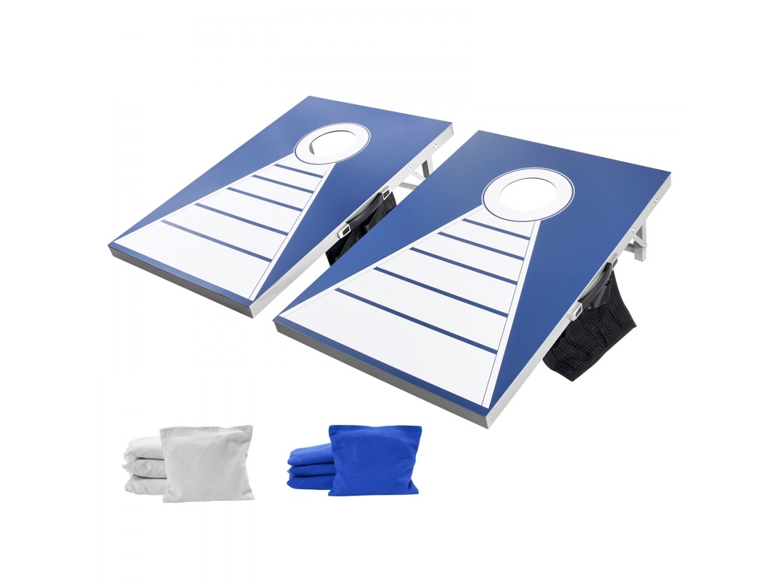 Conjunto De Jogo Cornhole Portátil Com Sacos E Estrutura Em Alumínio Tekmaquinas