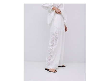 Calças De Mulher Yerse Organico Algodão Branco (m)