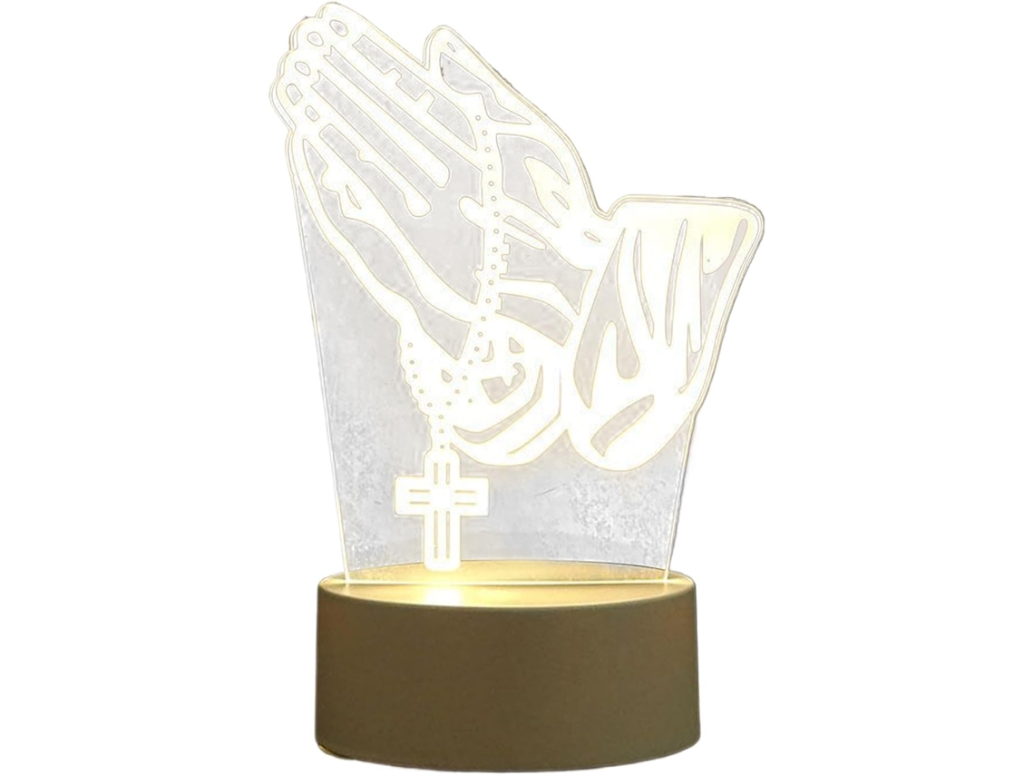 Base de mesa em acrílico para iluminação de ambientes com braço articulado