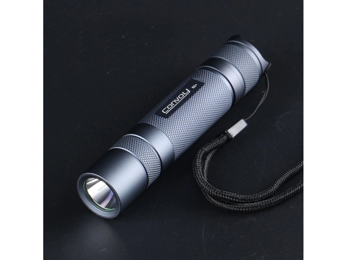 6500k-grey-convoy S2+ Sst20 7135*8 12-modos De Grupo Lanterna Led Luz De Acampamento Caça Lanterna De Emergência 18650 Lanterna