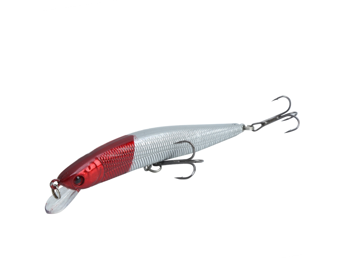 Isca Minnow Plástica com Gancho Triplo 8 5pcs