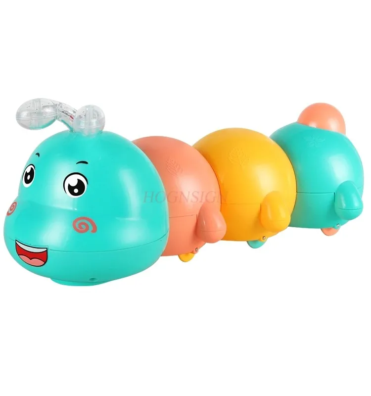 Brinquedo Educativo Infantil Eletromagnético Universal Em Forma De Lagarta Que Anda, Com Música E Luz.