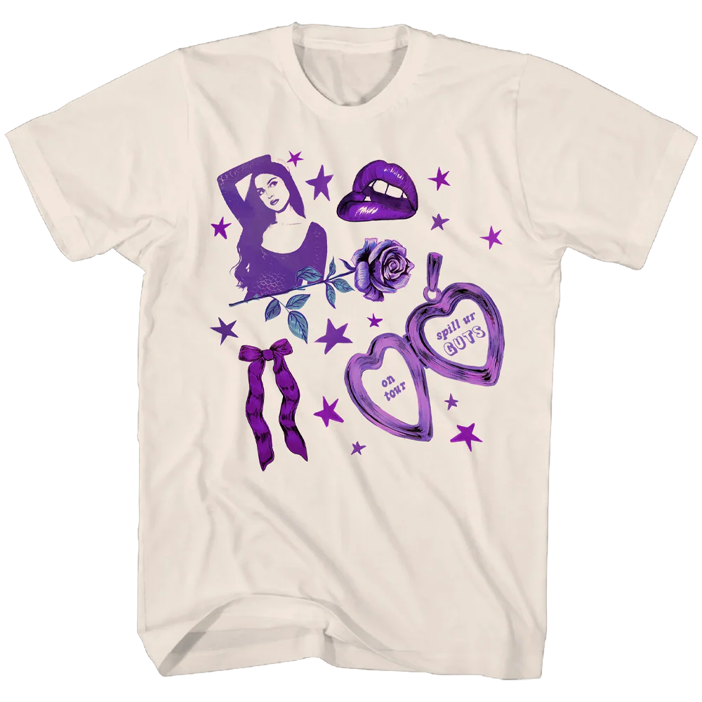 Olivia Rodrigo Tan Tour Collage T-shirt Unisex Rockinstone Size:xl