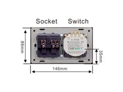 Laxiscreed Tomada De Parede Wi-fi 2 Em 1 Com Controle Por Voz E App