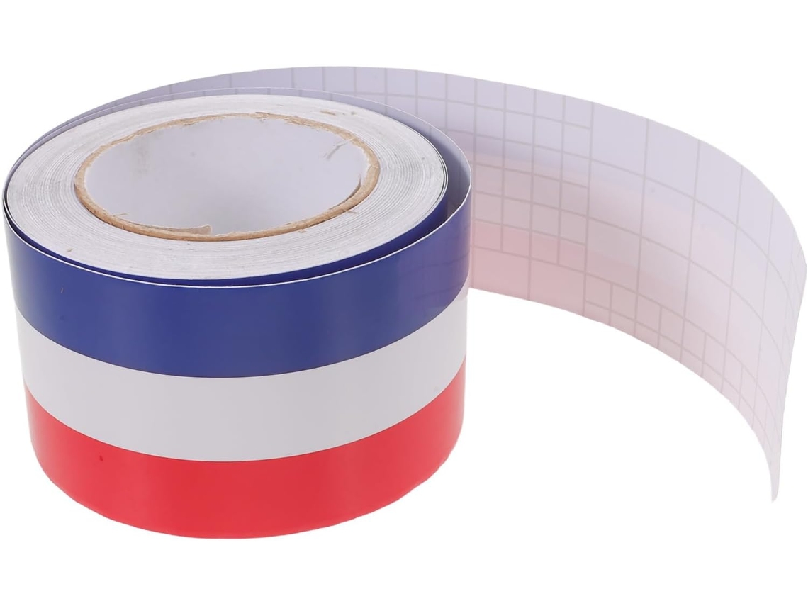 Adesivos para capôs e portas laterais, com 7,5 cm de comprimento, feitos de PVC resistente.