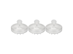 3pcs Escova De Shampoo Portátil Com Design Ergonômico Para Remoção De Caspa E Massagem Do Couro Cabeludo Prata Glitter