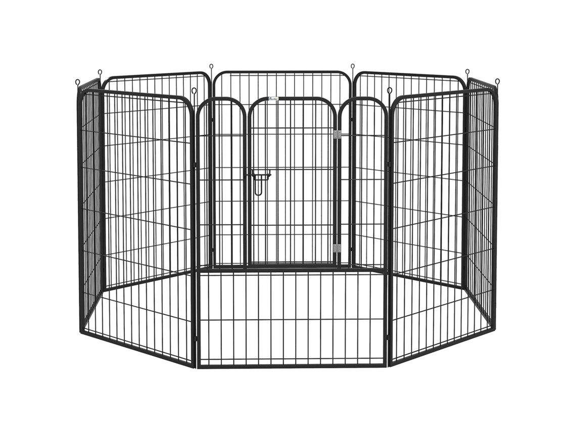 Caixa de Aço Epóxi com Porta de Cachorro 80x100cm Preto
