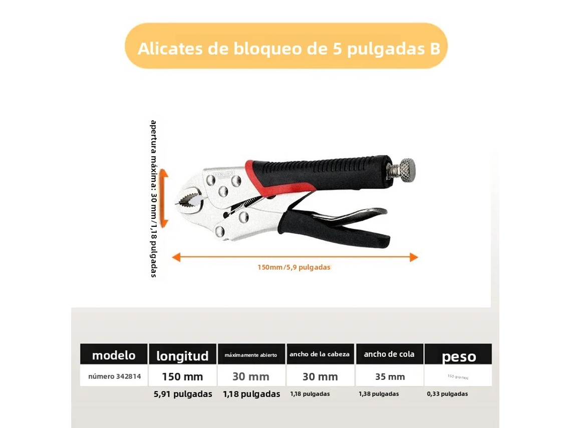 (modelo 2 De 5 Polegadas) Tesoura De Fixação Elétrica De Aço Carbono De Alto Torque, Ferramenta De Fixação Ajustável Para Soldagem.