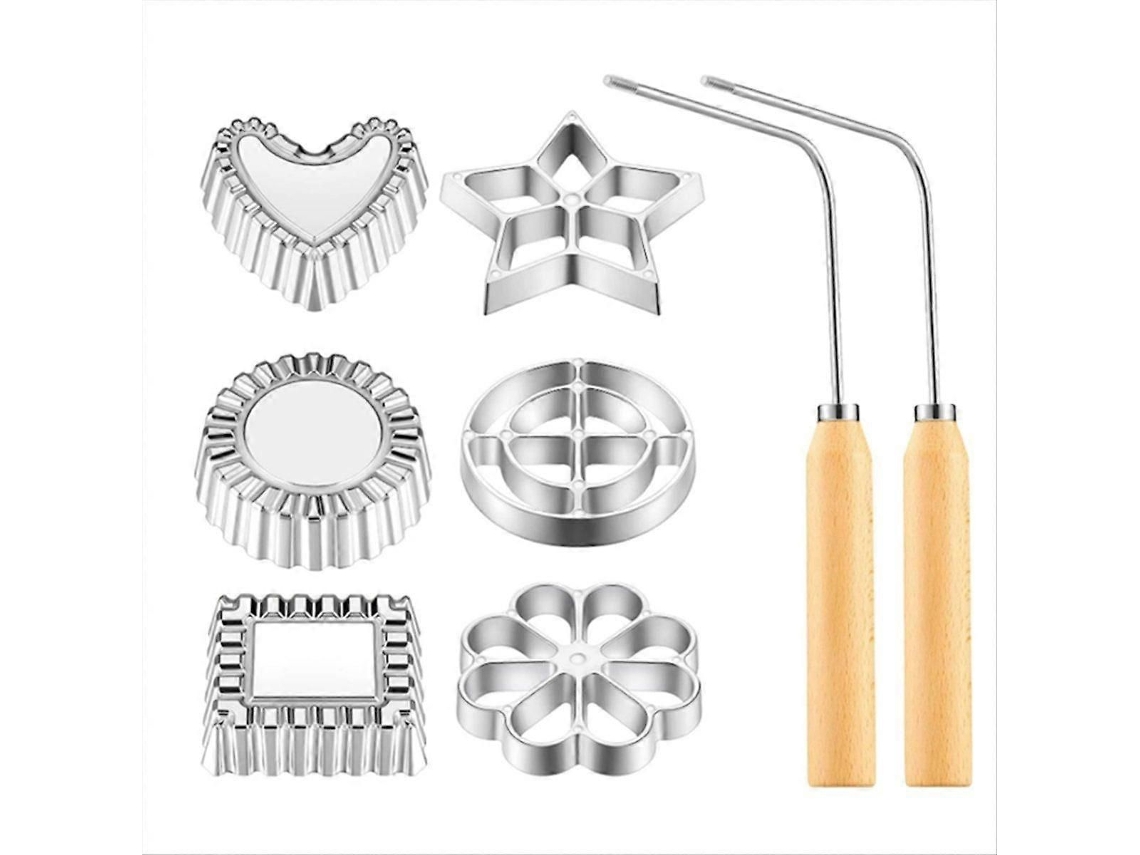 Kit De 8 Formas Para Timbale E Funnel Cake, Com Alça-zscy