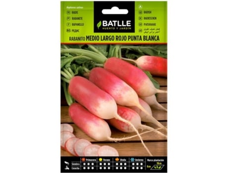 Rabanete Médio Longo Vermelho P.Blanca