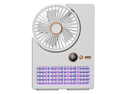 Lâmpada Repelente de Mosquitos com Ventilador Recarregável Via Usb Montável na Parede Silenciosa MDUG (branca)