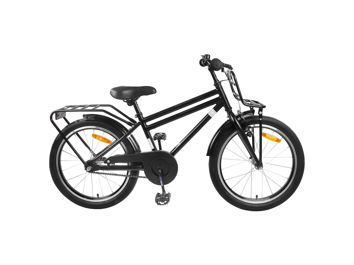 Vidaxl Bicicleta Infantil 20 Polegadas para 6 11 Anos Preto