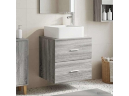 Vidaxl Vaidade Com Pia Suspensa Sonoma Cinzento 53 X 34,5 X 63 Cm