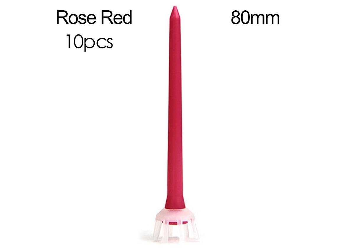 Tees de golfe 10st Golfhållare Rose Red 80mm10st 10st Rose Red Slowmoose