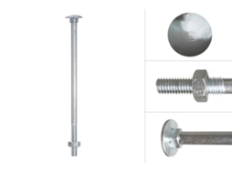 Parafusos Cabeça Redonda Galvanizados M6 X 100 Mm 100 Peças WOVAR