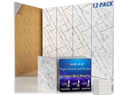 Pacote com 12 Painéis Acústicos Autoadesivos e Absorventes de Som, Feitos de Espuma de Alta Densidade 30,5 X 1 SFUSHOS