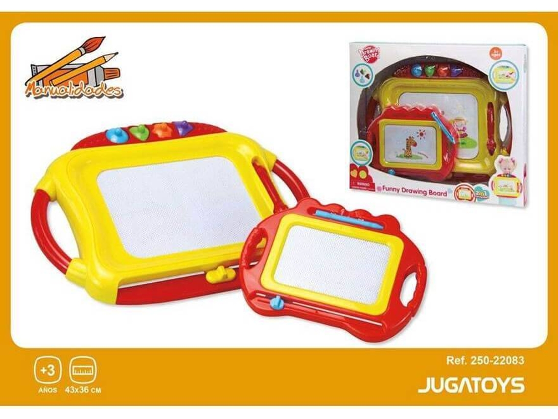 Quadro de Desenho JUGATOYS Duas Placas Magnéticas (4 Cores - 46 x 36 cm)