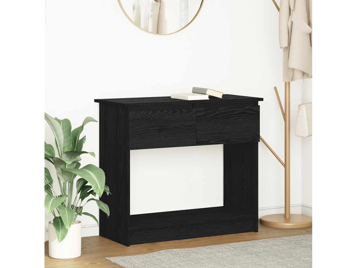 Vidaxl Mesa Consola Com Gavetas 85,5x38,5x74,5 Cm Preto