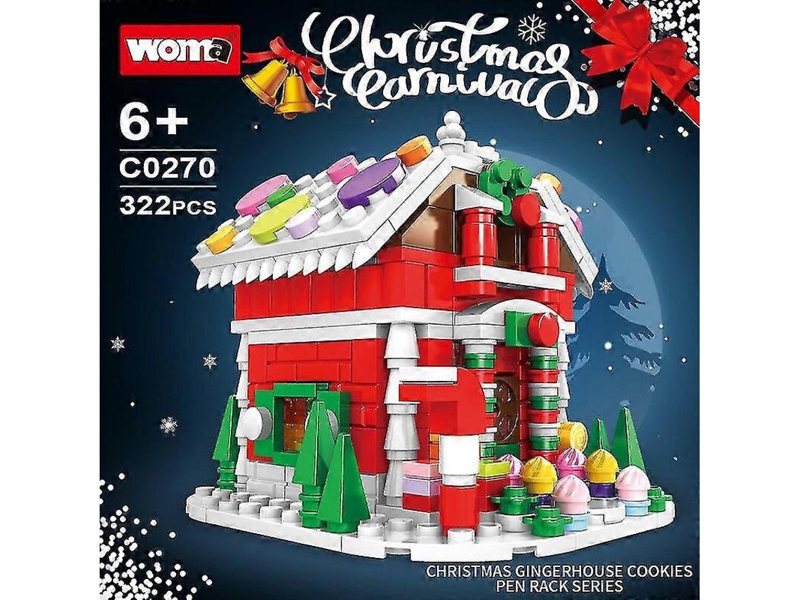 Rvore De Natal Papai Noel Rena Meia De Natal Casa Torre Blocos De Montar Cidade Casa De Inverno Carro De Natal Brinquedos Modelo Presentes Hengjian