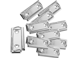 Clips De Metal Para Decoração Escritório E Escola, Organizadores De Documentos Em Metal Prateado, Pacote Com 10 Peças