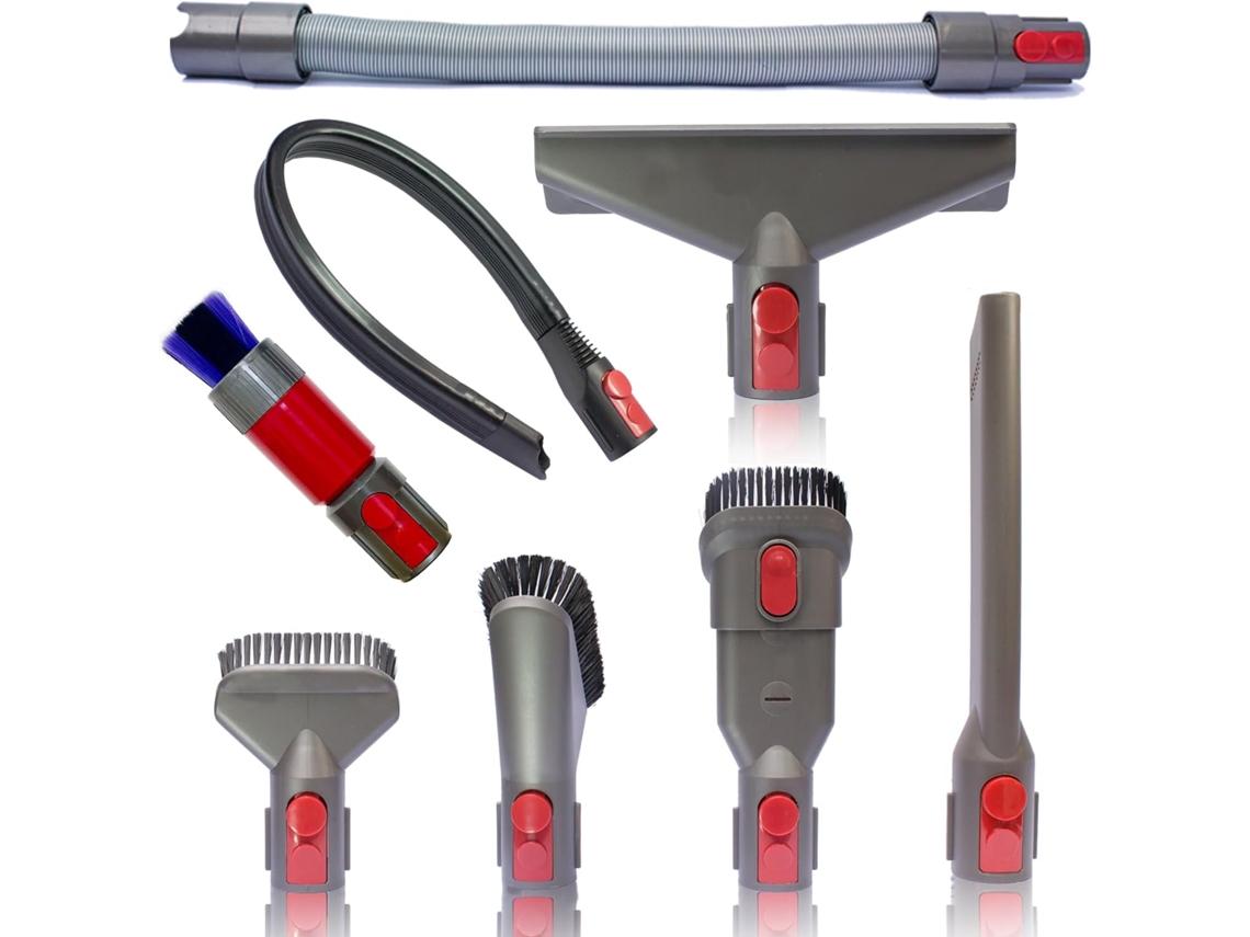 Acessórios Aspirador De Pó Para Dyson V7 V8 V10 V11 V12 V15, Incluindo Bocal Flexível Para Frestas E Cabeças De Escova De Substituição (8 Pcs) Cuich