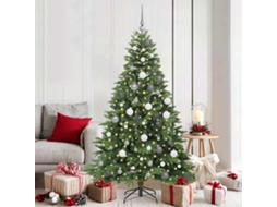 Vidaxl Árvore De Natal Artificial Com 300 Leds Verde 180 Cm Pe E Pvc